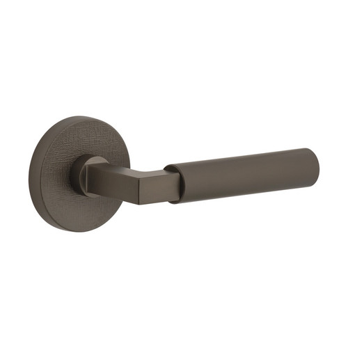 Viaggio Circolo Linen Rosette Single Dummy with Contempo Smooth Lever in Titanium Gray - 626641-CLOMLNCON-STH-20-TG -  Backset