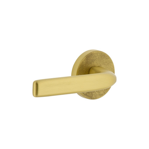 Viaggio Circolo Linen Rosette Double Dummy with Bella Lever in Satin Brass - 627425-CLOMLNBLL-22-SB -  Backset