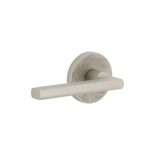 Viaggio Circolo Linen Rosette Double Dummy with Milano Lever in Satin Nickel - 627526-CLOMLNMIL-22-SN -  Backset