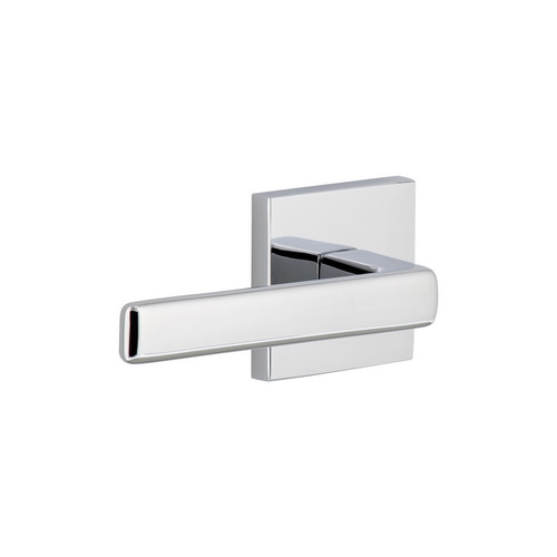 Viaggio Quadrato Rosette Double Dummy with Lusso Lever in Bright Chrome - 627593-QADLUS-22-BC -  Backset