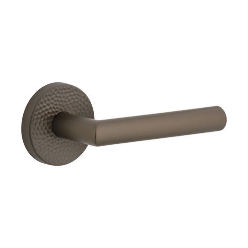 Viaggio Circolo Hammered Rosette Passage with Moderno Lever in Titanium Gray - 621194-CLOMHMMOD-10-TG - 2 3/4" Backset