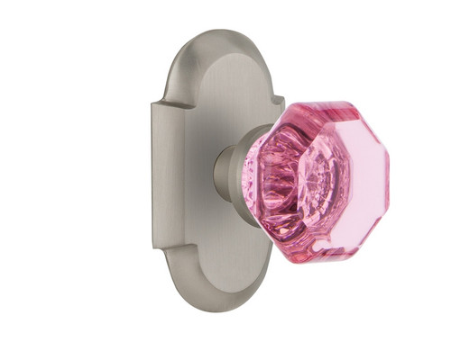 Nostalgic Warehouse - Cottage Plate Double Dummy Waldorf Pink Door Knob in Timeless Bronze - COTWAP - 723196