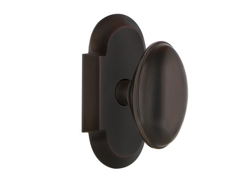 Nostalgic Warehouse - Cottage Plate Double Dummy Homestead Door Knob in Timeless Bronze - COTHOM - 700776