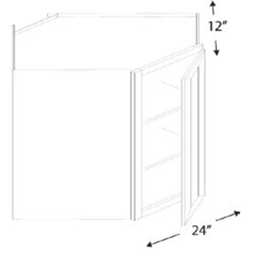 Blue Valley White Shaker Kitchen Cabinet - WHS-WDC2415