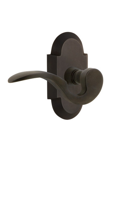 Nostalgic Warehouse - Cottage Plate Passage Manor Lever in Oil-Rubbed Bronze - COTMAN - 761896 - 2 3/4" Backset