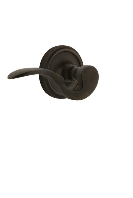Nostalgic Warehouse - Classic Rose Privacy Manor Lever in Oil-Rubbed Bronze - CLAMAN - 762802 - 2 3/4" Backset