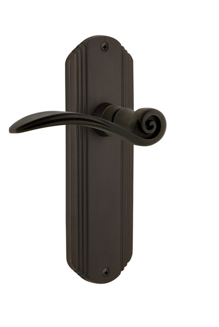 Nostalgic Warehouse - Deco Plate Double Dummy Swan Lever in Oil-Rubbed Bronze - DECSWN - 764430