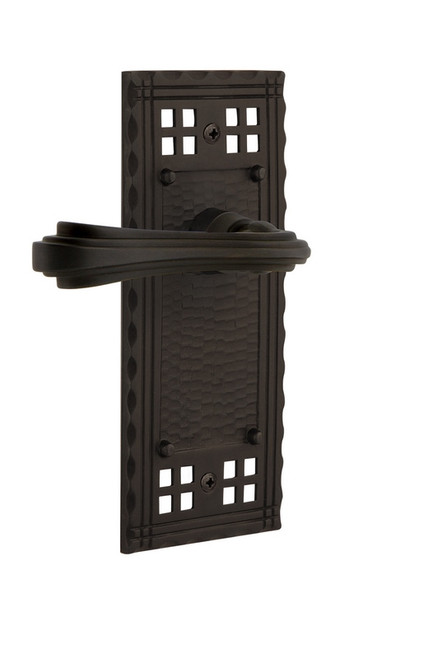 Nostalgic Warehouse - Craftsman Plate Double Dummy Fleur Lever in Satin Nickel - CRAFLR - 766248