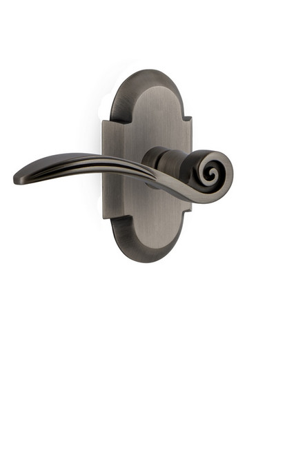 Nostalgic Warehouse - Cottage Plate Single Dummy Swan Lever in Antique Pewter - COTSWN - 771898