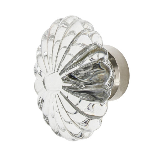 Nostalgic Warehouse - Oval Fluted Crystal 1 3/4" Cabinet Knob in Polished Nickel - CKB-OFC - 749997