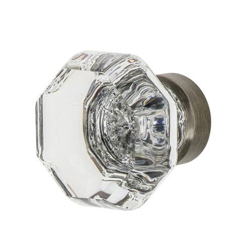 Nostalgic Warehouse - Waldorf Crystal 1 3/8" Cabinet Knob in Antique Pewter - CKB-WAL - 750034