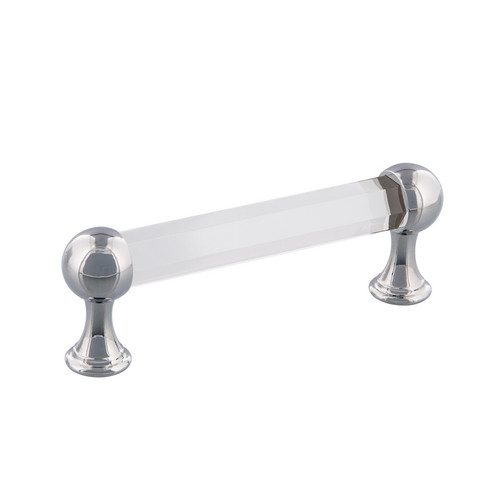 Nostalgic Warehouse - Crystal Handle Pull 3.75" On Center in Bright Chrome - HPLCRY-3 - 755435