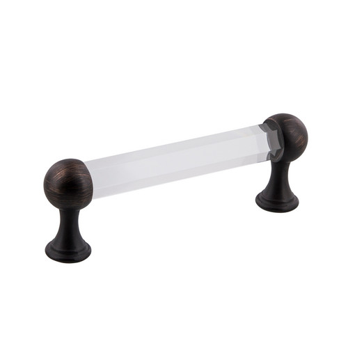 Nostalgic Warehouse - Crystal Handle Pull 3.75" On Center in Timeless Bronze - HPLCRY-3 - 755439