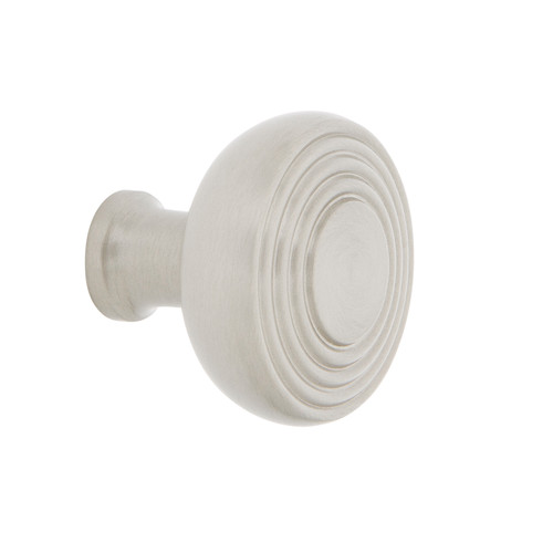 Nostalgic Warehouse - Deco Brass 1 3/8" Cabinet Knob in Satin Nickel - CKB-DEC - 756133
