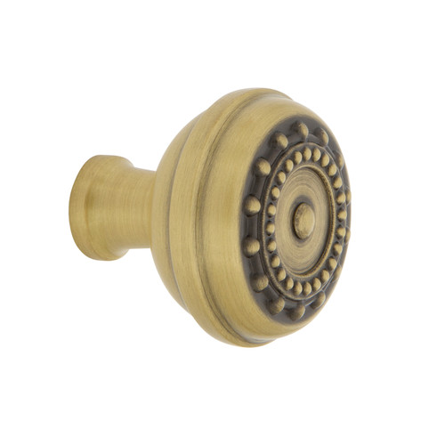 Nostalgic Warehouse - Meadows Brass 1 3/8" Cabinet Knob in Antique Brass - CKB-MEA - 756112