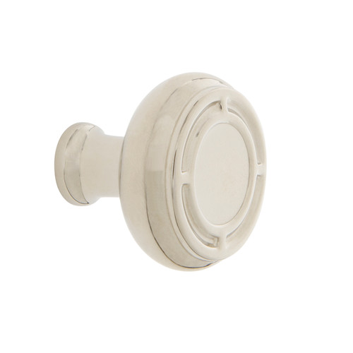 Nostalgic Warehouse - Mission Brass 1 3/8" Cabinet Knob in Polished Nickel - CKB-MIS - 756148