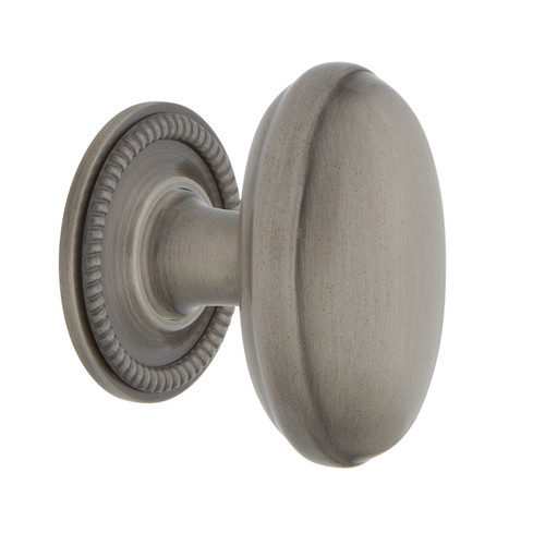 Nostalgic Warehouse - Homestead Brass 1 3/4" Cabinet Knob with Rope Rose in Antique Pewter - CKB-HOMROP - 769509