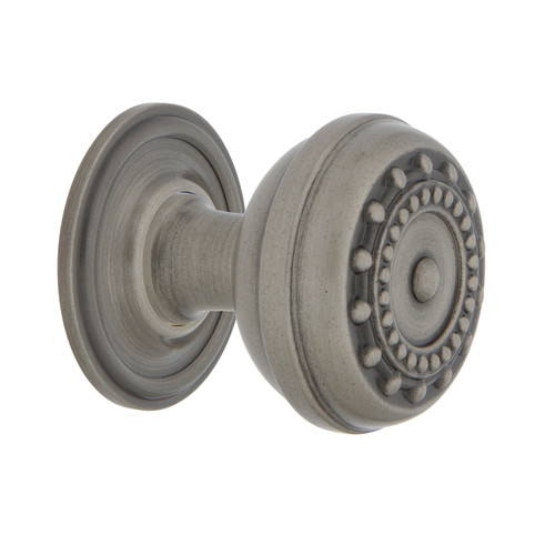 Nostalgic Warehouse - Meadows Brass 1 3/8" Cabinet Knob with Classic Rose in Antique Pewter - CKB-MEACLA - 769514