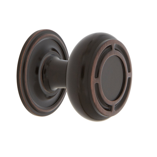 Nostalgic Warehouse - Mission Brass 1 3/8" Cabinet Knob with Classic Rose in Timeless Bronze - CKB-MISCLA - 769538