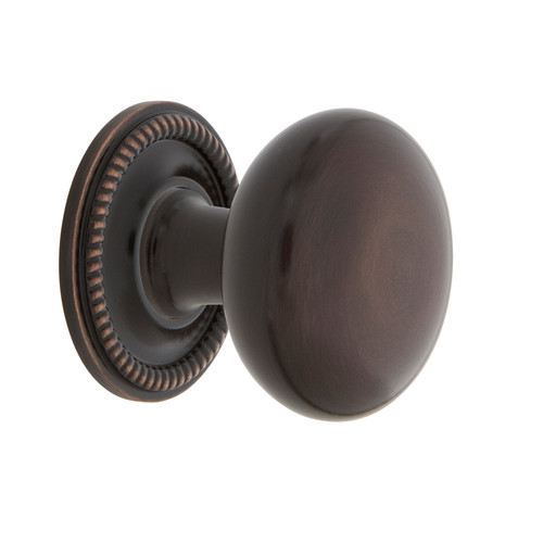 Nostalgic Warehouse - New York Brass 1 3/8" Cabinet Knob with Rope Rose in Timeless Bronze - CKB-NYKROP - 769565