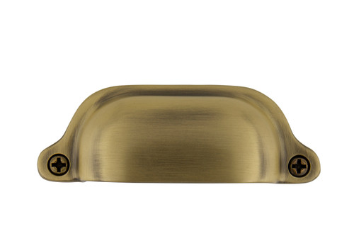 Nostalgic Warehouse - Cup Pull Farm Medium in Antique Brass - CPLFRM-M - 761743
