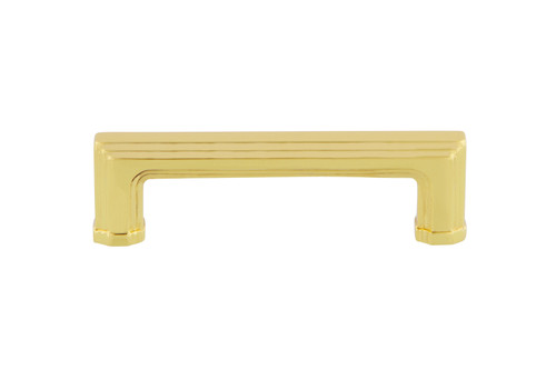 Nostalgic Warehouse - Carre' Handle Pull 3" On Center in Unlacquered Brass - HPLCAR-3 - 761767