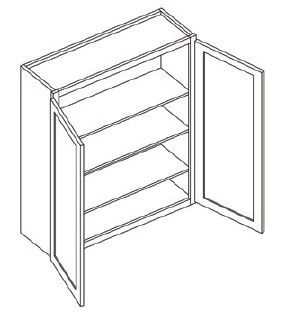 KCD Brooklyn Midnight Double Door Wall Cabinet - BM-W2442-2