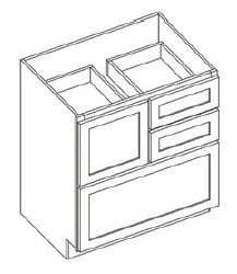 KCD Brooklyn Midnight Cooking Center Base Cabinet - BM-CC30