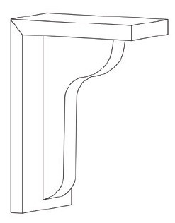 KCD Brooklyn Midnight Basic Medium Corbel - BM-CORSM
