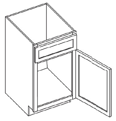 KCD Shaker Espresso Single Door Vanity - SE-V21