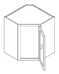 KCD Shaker White w/ Recessed Drawer 5PC Corner Wall Stackable Cabinet - SW-CWS2415-5PC