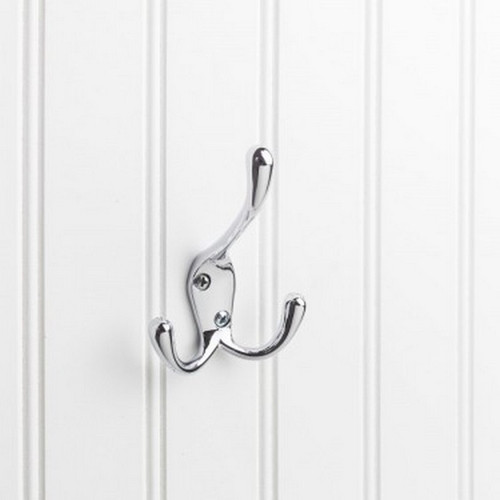 Triple Zinc Wall Mount Coat and Hat Hook - YT40-400PC