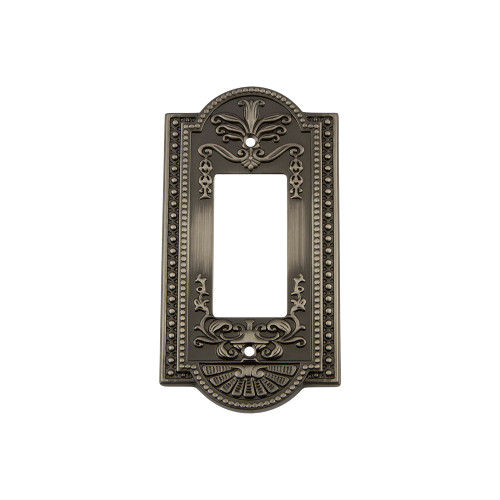 Nostalgic Warehouse - Meadows Switch Plate with Single Rocker in Antique Pewter - MEASWPLTR1 - 719785