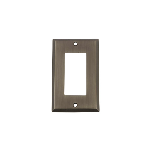 Nostalgic Warehouse - New York Switch Plate with Single Rocker in Antique Pewter - NYKSWPLTR1 - 719773