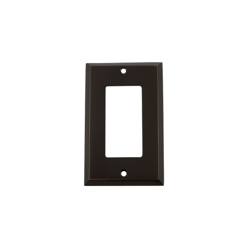 Nostalgic Warehouse - New York Switch Plate with Single Rocker in Timeless Bronze - NYKSWPLTR1 - 719629