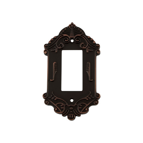 Nostalgic Warehouse - Victorian Switch Plate with Single Rocker in Timeless Bronze - VICSWPLTR1 - 719653