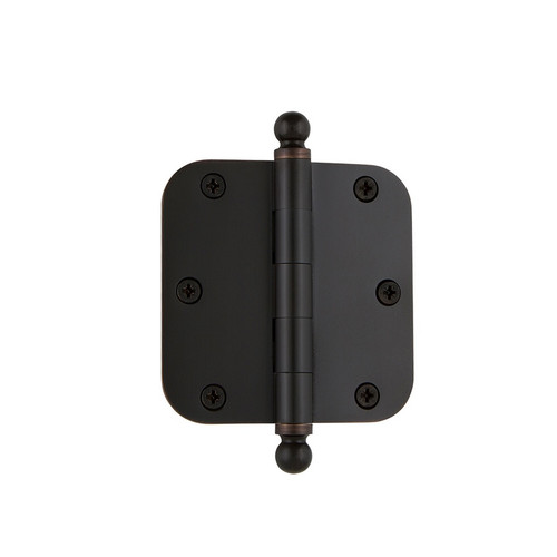 Nostalgic Warehouse - 3.5" Ball Tip Residential Hinge with 5/8" Radius Corners in Timeless Bronze - BALHNG - 700200