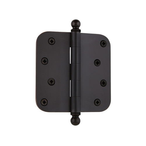 Nostalgic Warehouse - 4" Ball Tip Residential Hinge with 5/8" Radius Corners in Oil-Rubbed Bronze - BALHNG - 728368