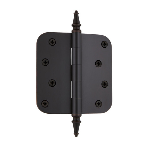 Nostalgic Warehouse - 4" Steeple Tip Residential Hinge with 5/8" Radius Corners in Timeless Bronze - STEHNG - 746089