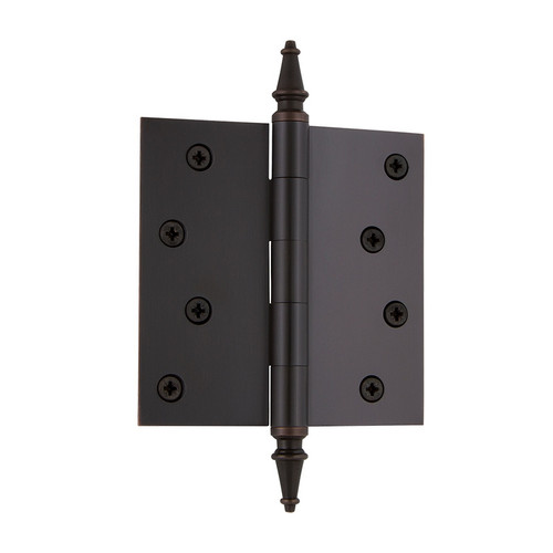 Nostalgic Warehouse - 4" Steeple Tip Residential Hinge with Square Corners in Timeless Bronze - STEHNG - 746096