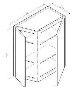 GHI Cabinetry Stone Harbor Gray - GWAC2436SHG