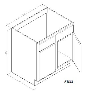 GHI Cabinetry Nantucket Linen - GSB36NTL