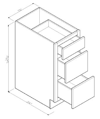 GHI Cabinetry Regal Oak - GDB21RGO