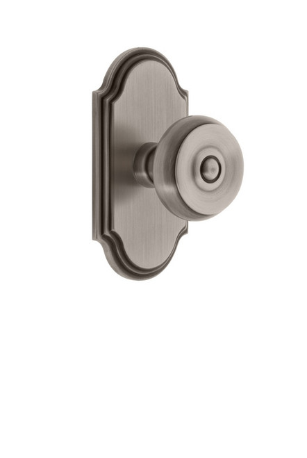 Grandeur Hardware - Arc Plate Dummy with Bouton Knob in Antique Pewter - ARCBOU - 811407
