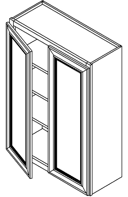 Jarlin Cabinetry - Wall Cabinet with 1 Door - W3642 - Ebony Shaker