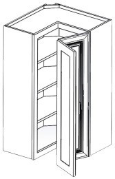 Jarlin Cabinetry - Wall Cabinet Easy Reach Cabinet - WLS2436 - Ebony Shaker