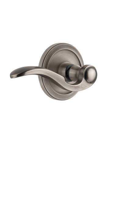 Grandeur Hardware - Circulaire Rosette Double Dummy with Bellagio Lever in Antique Pewter - CIRBEL - 810525