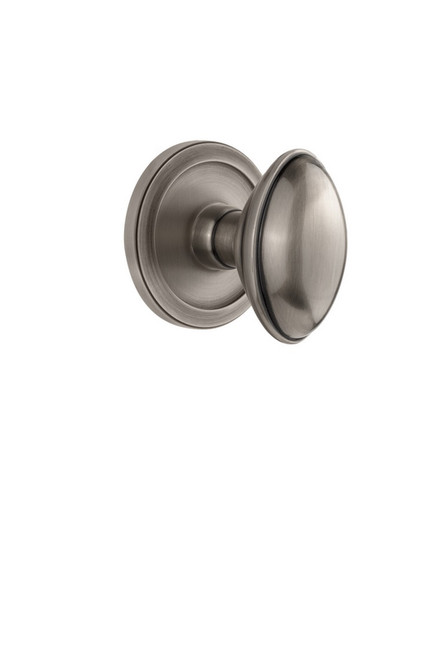 Grandeur Hardware - Circulaire Rosette Double Dummy with Eden Prairie Knob in Antique Pewter - CIREDN - 810546