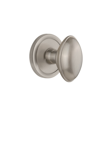 Grandeur Hardware - Circulaire Rosette Double Dummy with Eden Prairie Knob in Satin Nickel - CIREDN - 810548