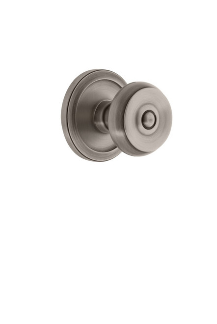 Grandeur Hardware - Circulaire Rosette Dummy with Bouton Knob in Antique Pewter - CIRBOU - 810150